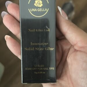 Nail Glue Gel - Black and Gold